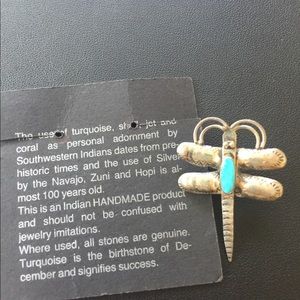 Sterling Native American Dragonfly SINGLE earring